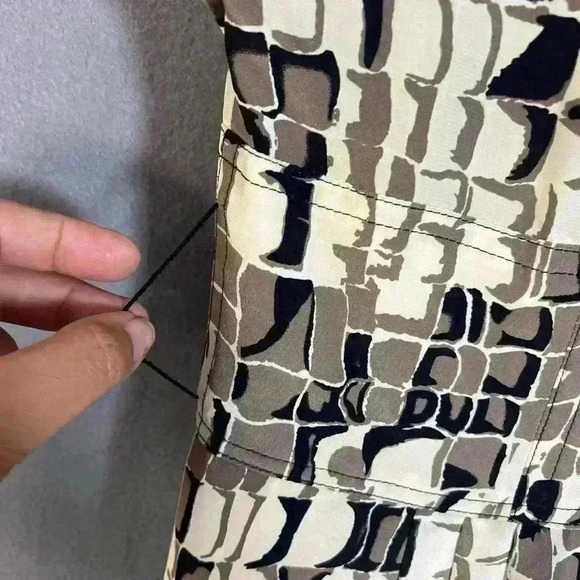 Nanette Lepore Womens Dress Size 10 Brown Button Up Lined 100% Silk - Picture 6 of 7